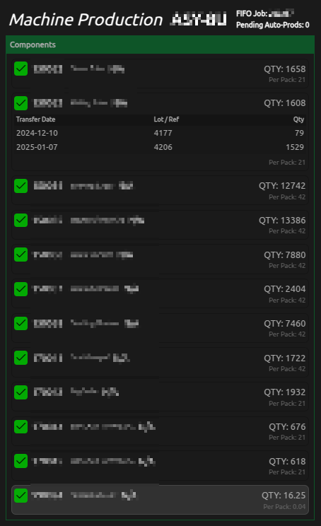 Lot Tracking System
